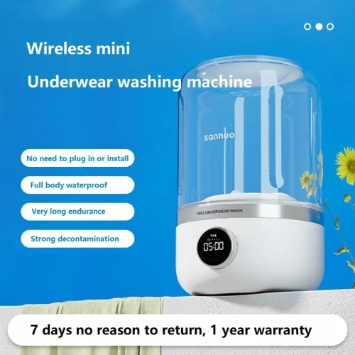 Tasse à lessive intelligente Machine à laver Mini laveuse Installation gratuite Bas Sous-vêtements Machine tout-en-un Petite tasse à lessive