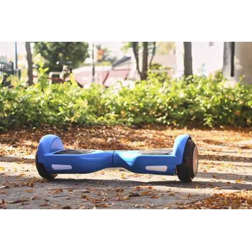 Planche gyroscopique tout-terrain bleue WEELMOTION 6,5", PLUS GROSSE batterie que les autres lumières et roues brillantes LED moins chères,