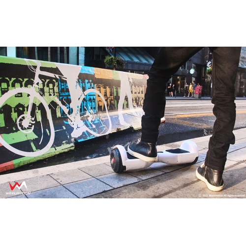 WEELMOTION 6.5" Classic White All Terrain Hoverboard, BIGGER Battery Than Other Cheaper Ones LED Lights & Shining Wheels, Speaker, , UL 2272