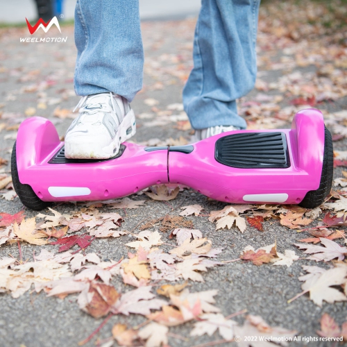 WEELMOTION 6.5" Classic Pink All Terrain Hoverboard, BIGGER Battery Than Other Cheaper Ones LED Lights & Shining Wheels, Speaker, , UL 2272