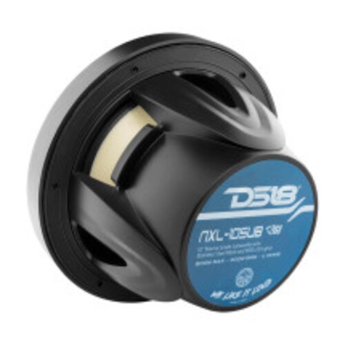 Haut-parleur d'extrêmes graves nautique 10 po DS18 NXL-10SUB/BK NXL avec éclairage RVB LED 300 W SVC 4 Ohm - Noir