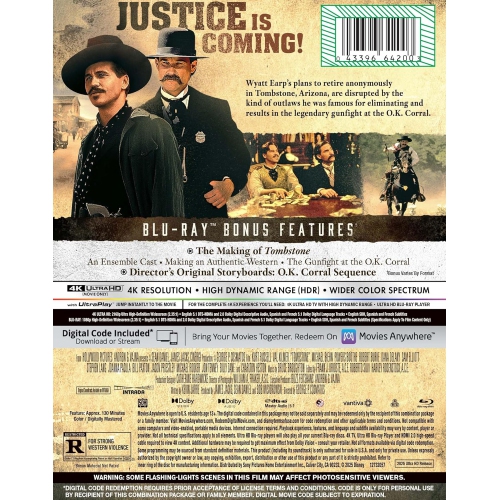 Tombstone [Steelbook] [4k UHD + Blu-ray]