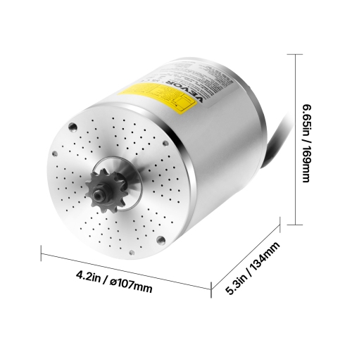 Moteur électrique c.c. sans balai VEVOR 3000&nbsp;W, moteur électrique 60&nbsp;V de 4800 tr/min Go Kart, moteur électrique de moto tout-terrain pour