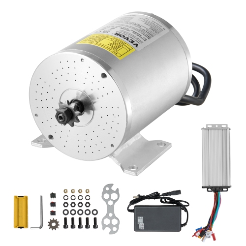VEVOR  1800W Electric Brushless Dc Motor Kit - 48V 4500Rpm Motor With Upgraded Speed Controller for Go Karts E-Bike Motorcycle Scooter