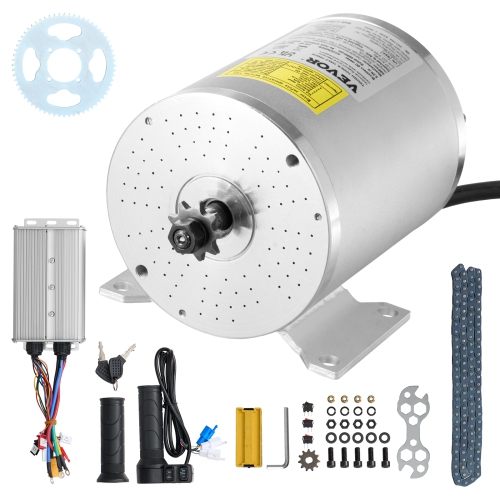 VEVOR 3000W Electric Brushless DC Motor Kit - 72V 4900rpm Motor with Upgraded Speed Controller and Throttle Grip Kit for Go Karts E-Bike Motorcycle