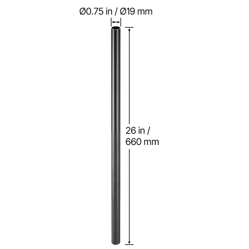 VEVOR 26in Staircase Balusters 51 Pack, Aluminum, 3/4 In Water-Proof Round Metal Spindle Railing, Hollow Railing with Rail Caps & Screws for Stairs,