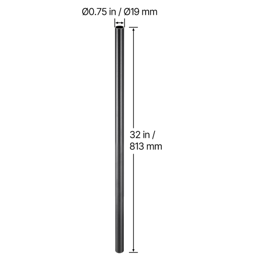 VEVOR 32 In Staircase Balusters 101 Pack, Aluminum, 3/4 In Water-Proof Round Metal Spindle Railing, with Rail Caps & Screws for Stairs, Porch, Patio,