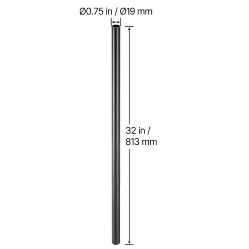 VEVOR 32in Staircase Balusters 51 Pack, Aluminum, 3/4 In Rainwater-Proof Round Metal Spindle Railing, Durable Hollow Deck Railing with 19 Drill Bit