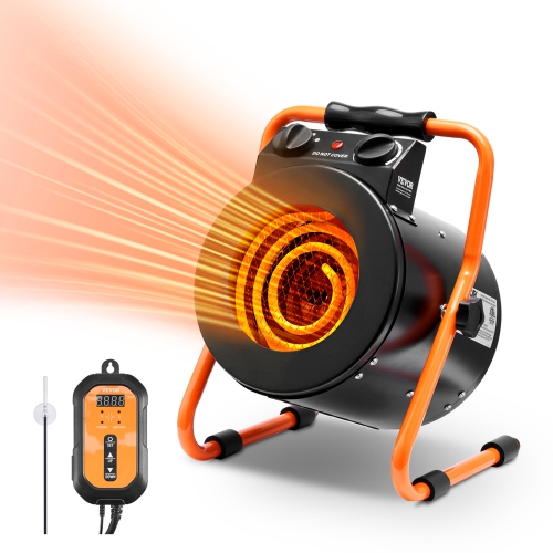 VEVOR  1500W House Heater w Thermostat, Fast Heating w Overheat Protection, 2-Speed Setting, Electric Portable Heater Fan for House, Flower Room