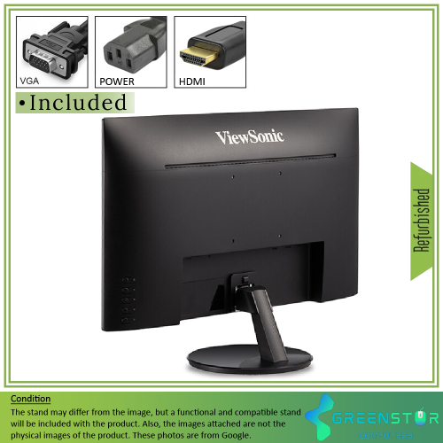 Refurbished(Good) - ViewSonic VA2459-SMH 24" Widescreen 1920x1080 Full HD IPS LED Monitor