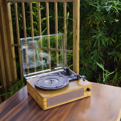 THE WAY  Vinyl Record Player Retro Portable Phonograph 33/45/78 Rpm Turntable Vinyl Record Bluetooth 5.3 Speaker, Wireless Bluetooth + Ruby Stylus +