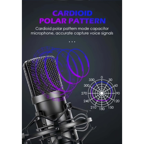 USB computer microphone PS4 live broadcast condenser mic novel video sound card radio dubbing microphone, studio equipment podcast - BM700 cantilever