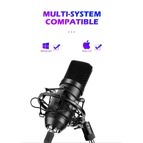 USB computer microphone PS4 live broadcast condenser mic novel video sound card radio dubbing microphone, studio equipment podcast - BM700 cantilever