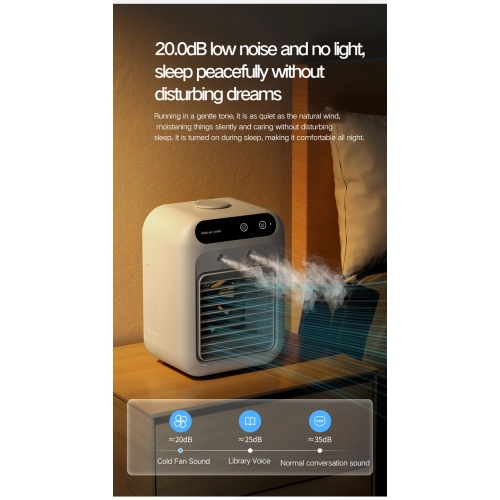 Cooling fan household small air conditioner, fan cooling spray humidification electric desktop fan mobile cooling fan portable, ultra-quiet design