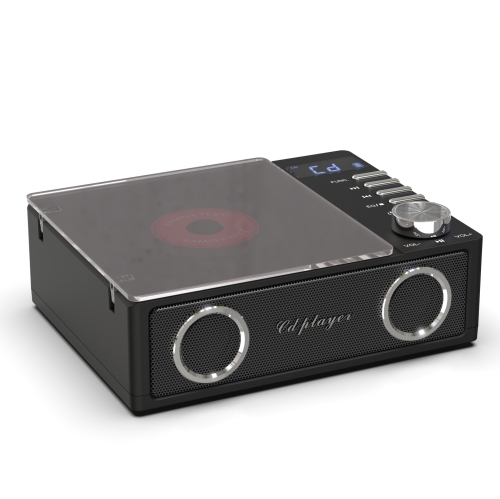 New Rechargeable Album All-in-One Bluetooth Speaker Vinyl Record CD Player Gift CD Player, 4000mAh Rechargeable Retro CD Music Player