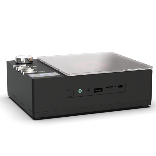 New Rechargeable Album All-in-One Bluetooth Speaker Vinyl Record CD Player Gift CD Player, 4000mAh Rechargeable Retro CD Music Player