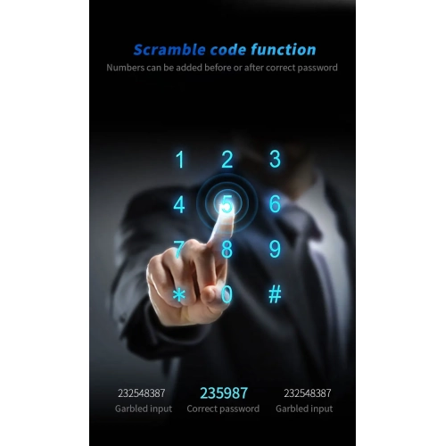 Single tongue wooden door smart door lock fingerprint lock, keyless electronic smart fingerprint digital door lock - black fingerprint all lock