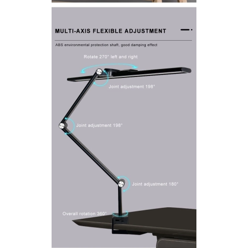 Eye protection LED clip lamp, computer work reading lamp, curved screen fill light display clip lamp, eye protection children's desk lamp,