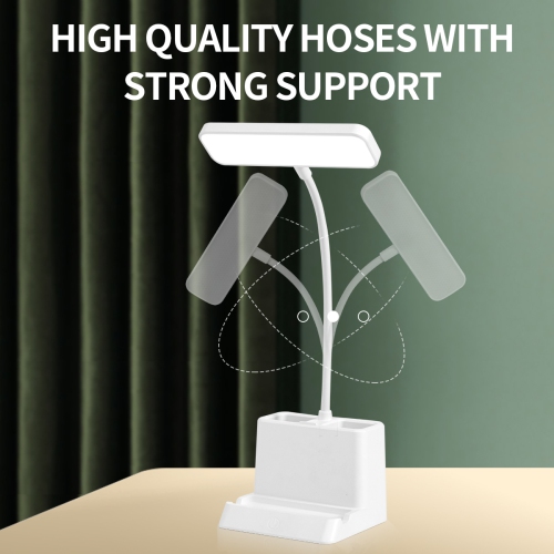 LED multi-function mobile phone holder, pen holder study children student dormitory eye protection reading study lamp desktop desk lamp with pen