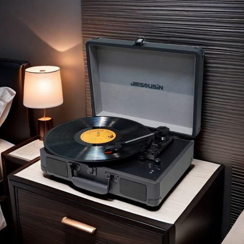 THE WAY  Vinyl Record Player Vintage Portable Phonograph 33/45/78 Rpm Turntable Vinyl Record Bluetooth 5.3, Wireless Bluetooth + Ruby Stylus + Hifi