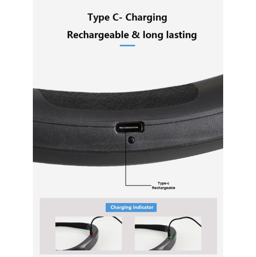 Bedroom USB reading light neck lamp led universal hose adjustable eye protection neck lamp outdoor night running lighting - gray