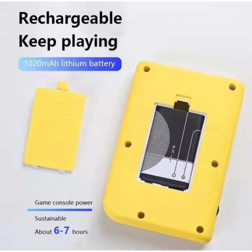 mini console de jeu portative classique 500-en-1 jouet nostalgique macaron console de jeu portative mini écran de 2,4&nbsp;po pour deux joueurs avec