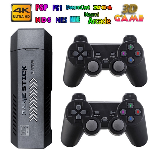Console de jeu HD X2 PLUS Home Game Console de 2,4 GHz sans fil rétro PSP TV, clé de jeu rétro 4K, console de jeu vidéo HD Home avec 2 manettes sans