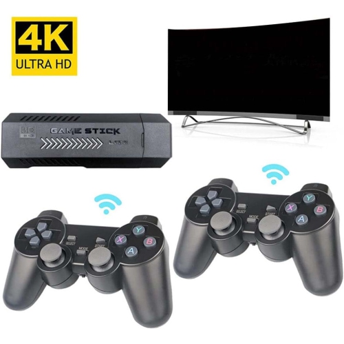 Console de jeu HD X2 PLUS Home Game Console de 2,4 GHz sans fil rétro PSP TV, clé de jeu rétro 4K, console de jeu vidéo HD Home avec 2 manettes sans