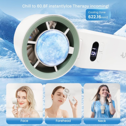 Portable handheld turbo fan, 1-199 wind speed adjustment, LED displayJF137 ice compress purple [super high speed 199 gears + digital display +