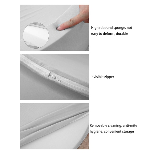 TRENDBOX Memory Foam Sponge Indoor Round Ball Pit for Toddler Children - Light Grey