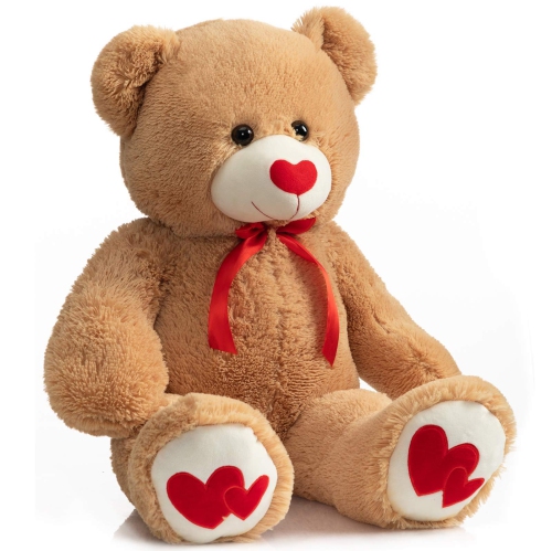 HollyHOME Big Teddy Bear Stuffed Animal Large Bear Plush with Red Heart for Girlfriend and Kids Valentine's Day 36 inc..