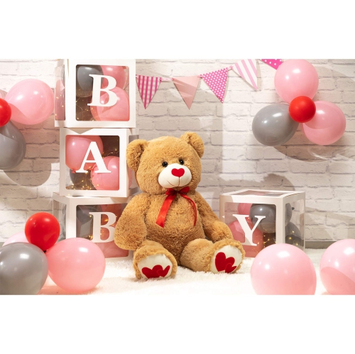 HollyHOME Big Teddy Bear Stuffed Animal Large Bear Plush with Red Heart for Girlfriend and Kids Valentine's Day 36 inc..