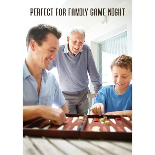 Get The Games Out Backgammon Set for Travel - Small Classic Board Game Case with Strategy Guide & 15 Game Pieces