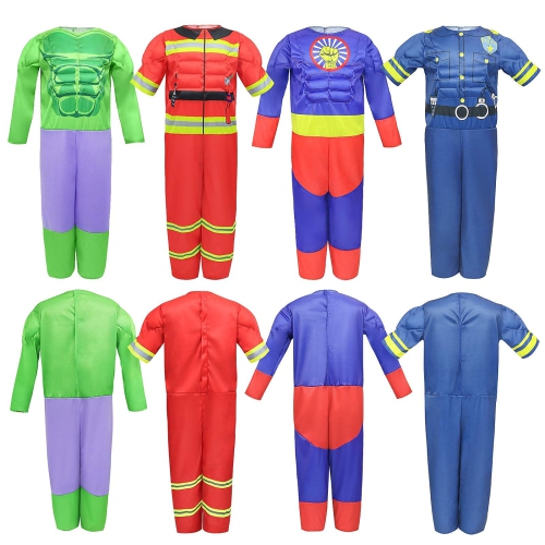 Teuevayl Boys Dress up Clothes for Kids Dress up Costumes Trunk with Superhero, Policeman, Fireman for Kids 3 4 5 6 7