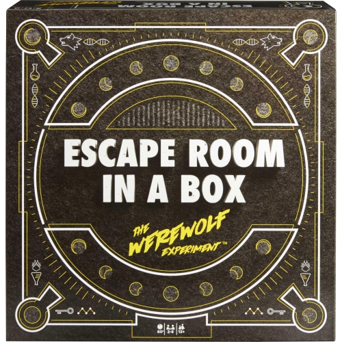 Mattel Games Escape Room in a Box Game The Werewolf Experiment, Mystery with Physical Puzzles, Paper Puzzles & Real Lo..