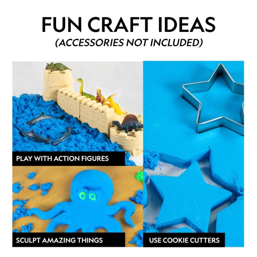 NATIONAL GEOGRAPHIC Play Sand - 5.4 kg of Natural Sand with Castle Molds - A Fun Sensory Activity