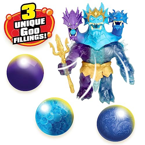 Heroes Of Goo Jit Zu Deep Goo Sea King Hydra Figure with Triple Attack 3 in 1 Goo Power. Plus Light and Sound Battle A..