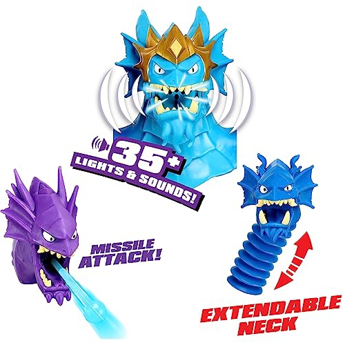 Heroes Of Goo Jit Zu Deep Goo Sea King Hydra Figure with Triple Attack 3 in 1 Goo Power. Plus Light and Sound Battle A..