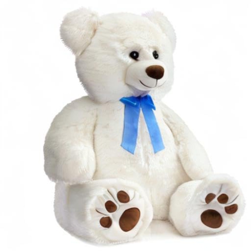 HollyHOME Teddy Bear Stuffed Animal Plush Giant Teddy Bears with Footprints Big Bear 36 inch White