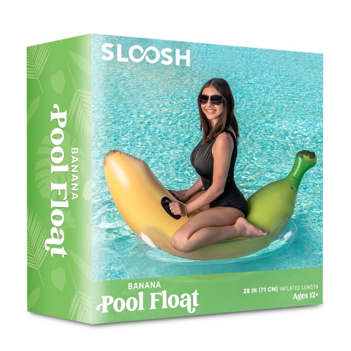 Sloosh Inflatable Banana Pool Float - Ride on Banana Pool Floats Funny Swimming Pool Party Decorations
