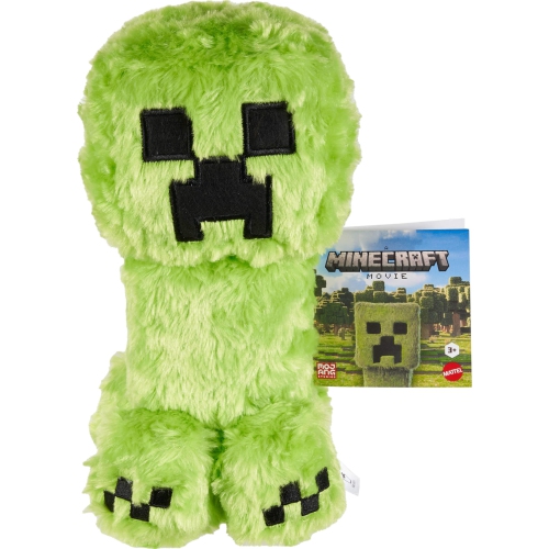MATTEL  Minecraft Plush Toy, Creeper Soft Doll Inspired By A Minecraft Movie Character, 8-Inch Collectible