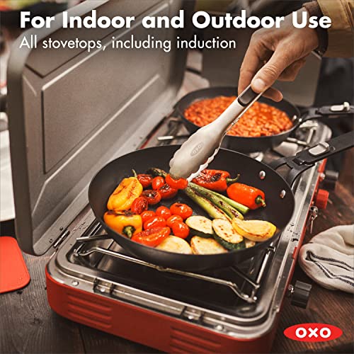 OXO Outdoor Carbon Steel 8" Frying Pan Skillet, Induction, Oven Safe, Black