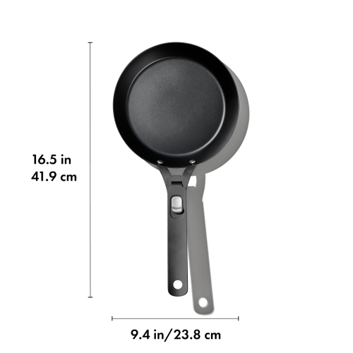 OXO Outdoor Carbon Steel 8" Frying Pan Skillet, Induction, Oven Safe, Black