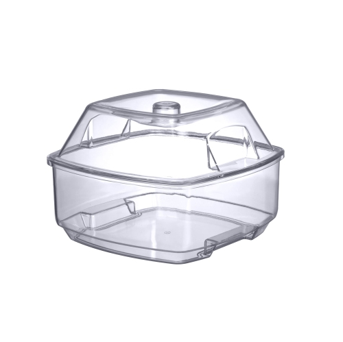 Prodyne 17687 Flip-Lid Salad on Ice Bowl, Clear