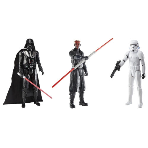 Star Wars Clash of The Dark Side, 12-Inch Action Figure Set, 3-Pack of Figures & 4 Accessories, Toys for Kids Ages 4 a..