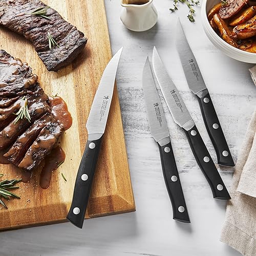 HENCKELS Dynamic Razor-Sharp 4-pc Steak Knife Set, German Engineered Informed by 100+ Years of Mastery