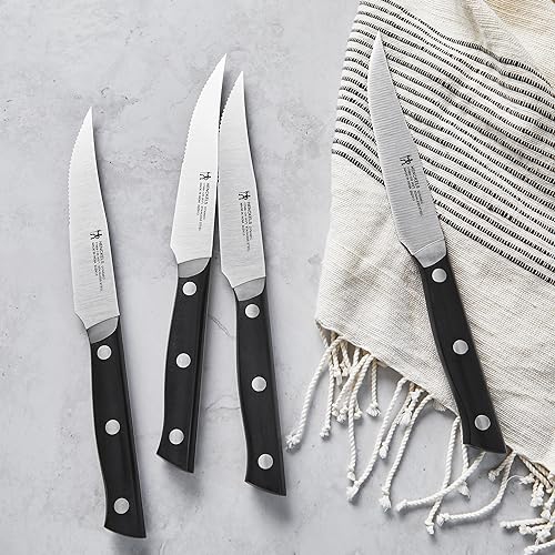 HENCKELS Dynamic Razor-Sharp 4-pc Steak Knife Set, German Engineered Informed by 100+ Years of Mastery