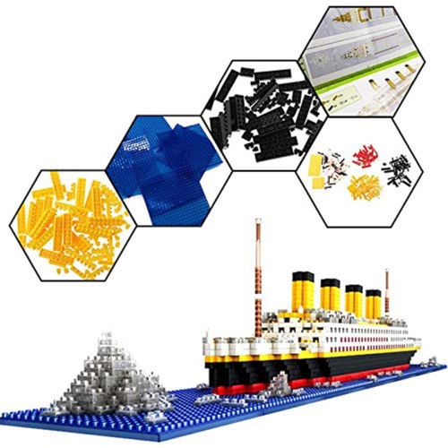 Titanic Model Building Blocks Micro Mini Bricks 3D Puzzle Set Educational Toys