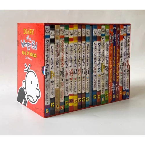 A Library of Diary of a Wimpy Kid 1-21 Books Complete Collection Boxed Set Paperback
