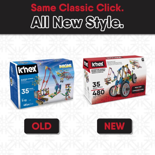 K'NEX - Adventure Wheels Building Set - 480 Pieces‚ STEM Building, Creative Construction Set‚ Ages 7+